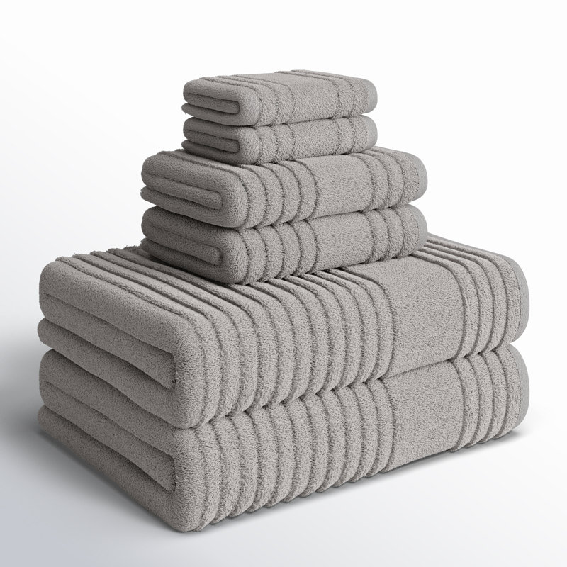 Depew Turkish Cotton Plush Mulit-Size Set, Dolphin Gray