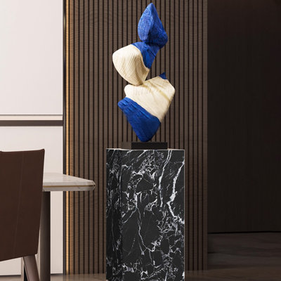Modern Steel  Marble Figurines & Sculptures Decorative Object