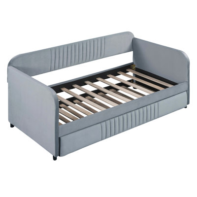 Kacy Upholstered Daybed with Trundle, Sofa Bed
