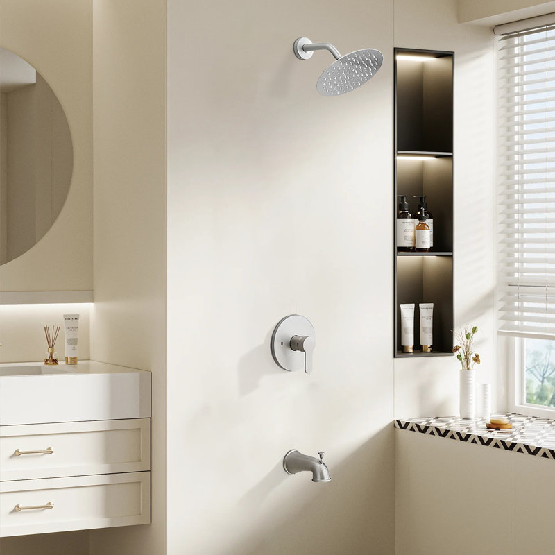 Shower Head Systems Wall Mounted Shower, Brushed Nickel