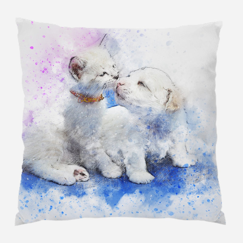 Coussin pour chat Drinnon, Microsuède, Intérieur