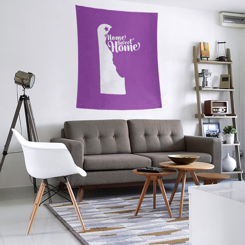 Tapisserie Home Sweet Wilmington, Violet, H 80 po x l 68 po
