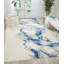 Tapis abstrait ivoire / bleu Fusaro-27814329