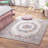 5x7 ft Butterfly Rug for Living Room, Low Pile Throw Rugs with Rubber Backing Washable Non Slip Modern Large Area Rug for Bedroom Dining Room, Pink-121886480-118085078