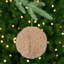 Faux Fur And Sequin Christmas Ball Ornaments - 2.75" - Beige - Set Of 4