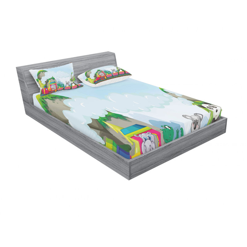 Microfiber Sheet Set, Queen Sheet Set with Fitted Sheet