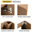 Meuble-lavabo mural de 60 po avec lavabo en résine blanche, 4 portes à fermeture douce, matériau en contreplaqué, attrait imitation chêne. Montage peu encombrant, montage sur structure, double construction, attrait.