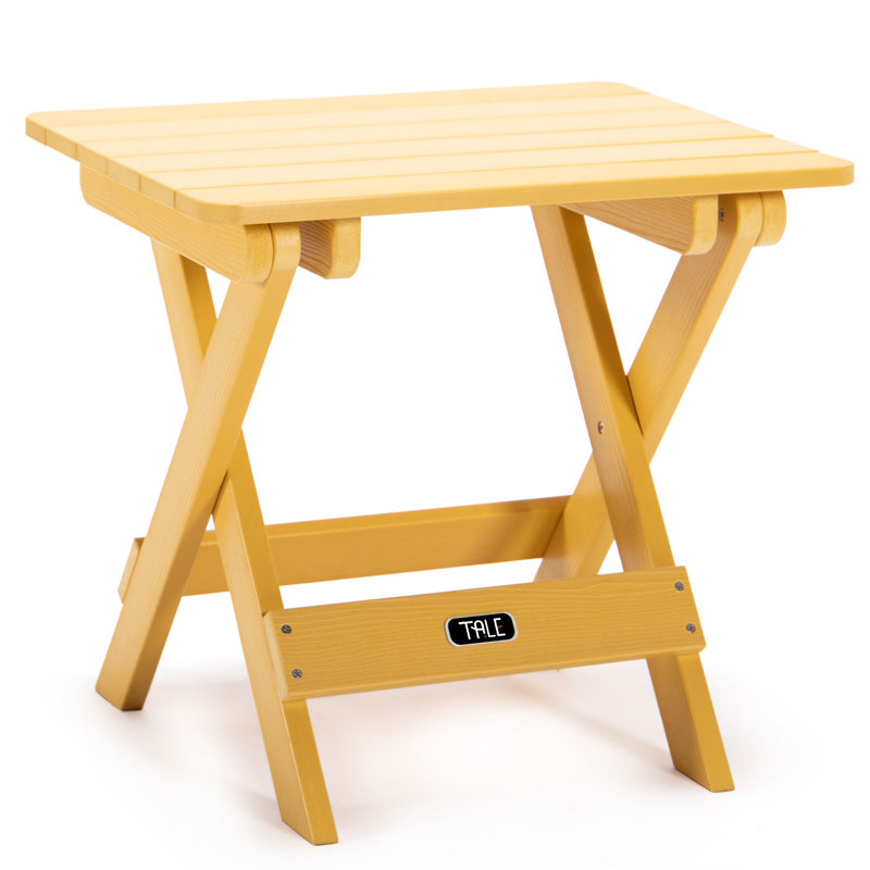 Chaise Adirondack en plastique avec repose-pieds Jarratt, Jaune