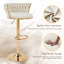 Ensemble de 4 tabourets de bar George avec dossier rembourré en velours tissé, tabourets de comptoir réglables en hauteur, tabourets de cuisine pivotants pour îlot de cuisine, bar, blanc-1642273332-1652125574