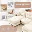 Canapé modulaire en U modulaire avec repose-pieds, tissu en chenille doux, dossier rembourré et capitonné, conception ergonomique pour les chambres et les salons-1298101545-1298101551