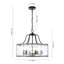 Lustre tambour en verre d'eau 6 lumières-165563378