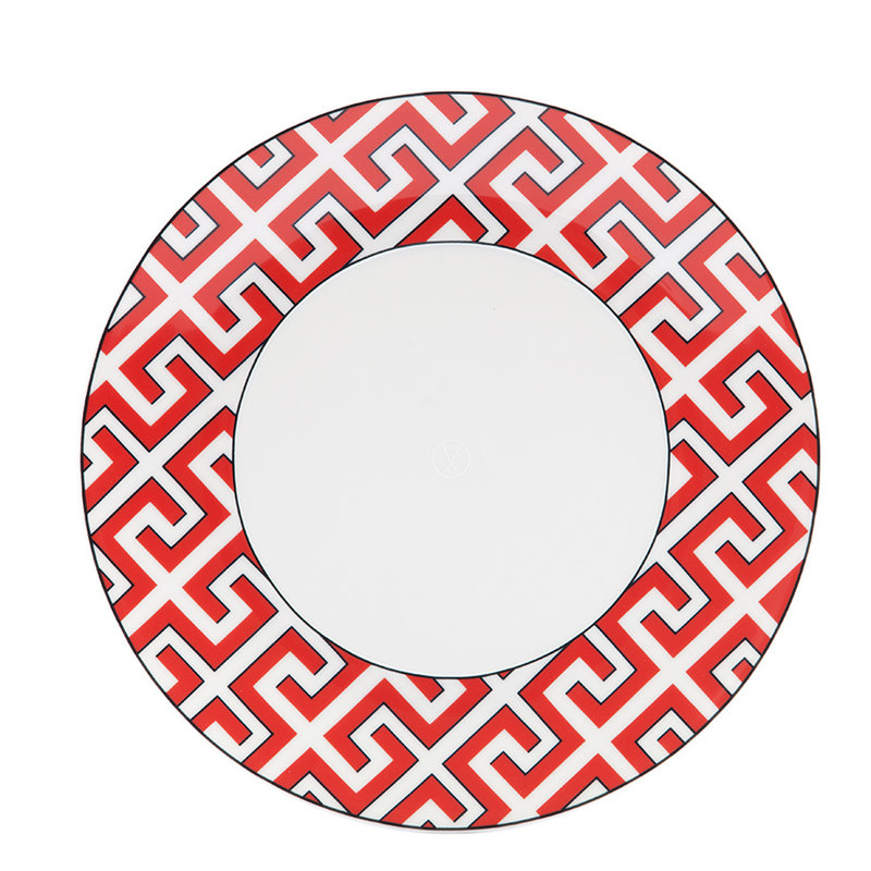 Royal Palace Cosmopolitan Porcelain Dinner Plate, Red