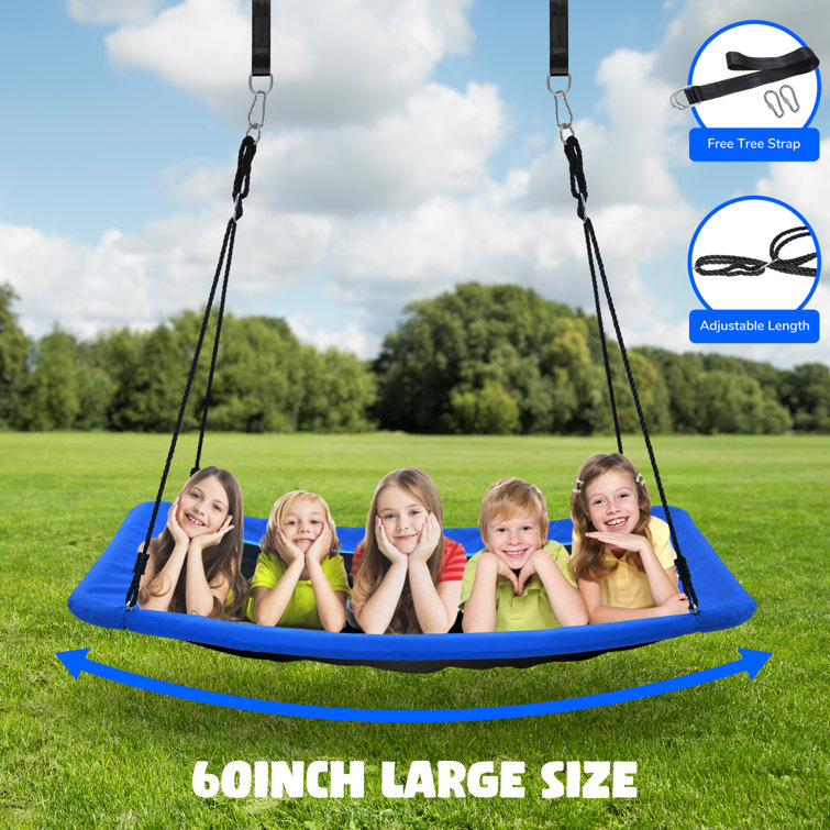 Children Outdoor Playground Rectangular Hanging Tree Spider Web Net Swing -  China Playground Swing and Net Swing price