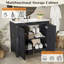 36 " Bathroom Vanity Organizer with Ceramic Sink, Set Bathroom Storage Cabinet, Vintage Espresso