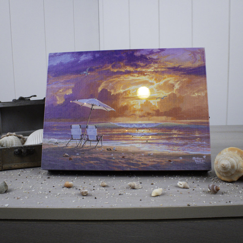Ocean Glow 8x6 Lighted Tabletop Canvas