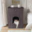 Enceinte en bois pour litière pour chat avec tiroir, table d'appoint, cage intérieure pour animal, table de chevet pour chat-548846039
