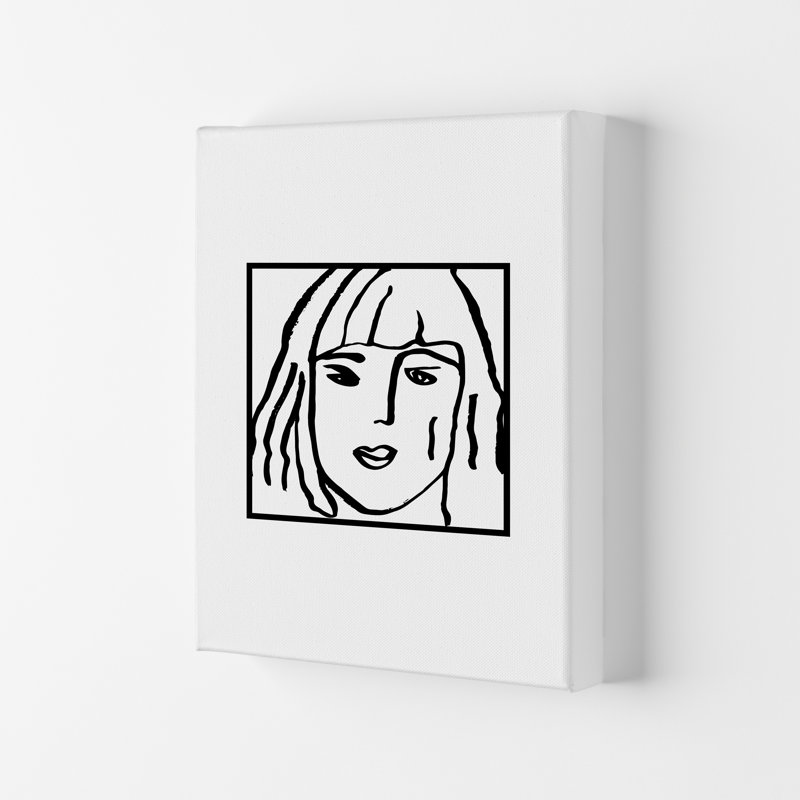 Female Face Square by Planeta444 - Print, No Framed, 29.7cm H x 21cm W x 4cm D