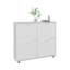 Range-chaussures, 4 portes, 4 tablettes, 4 pieds, blanc