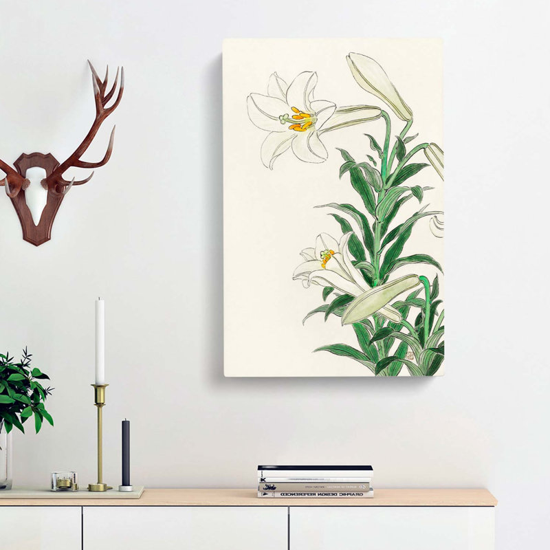 Lilies by Ohara Koson - Wrapped Canvas, 76cm H x 50cm W x 3cm D