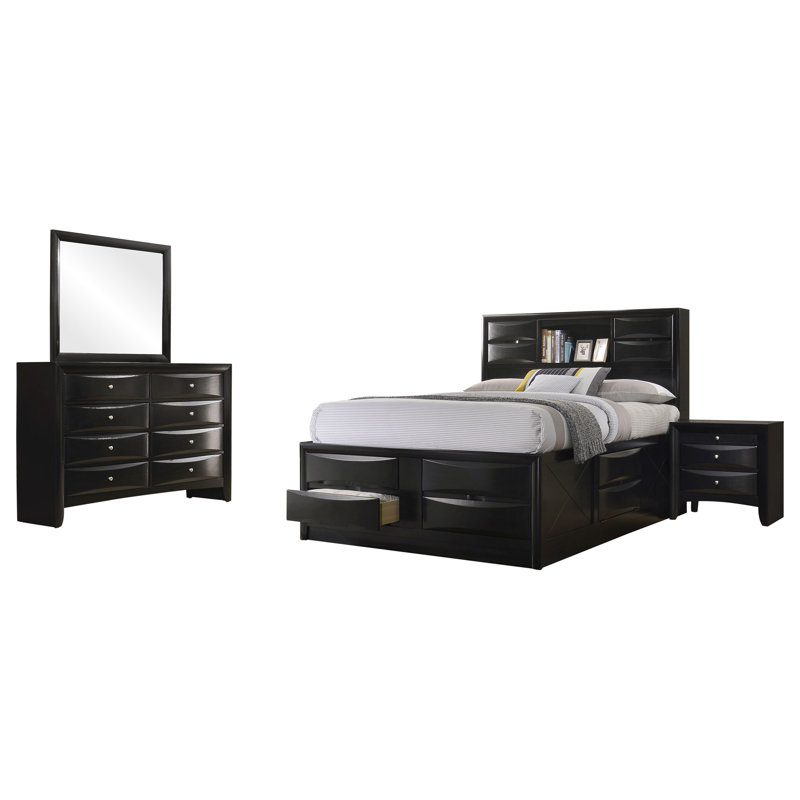 Annielou 4-piece Queen Bedroom Set Black, Queen