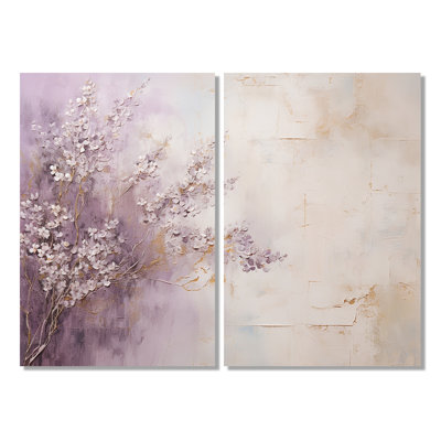Blooming Lilac Melody II - Purple Traditional Wall Art