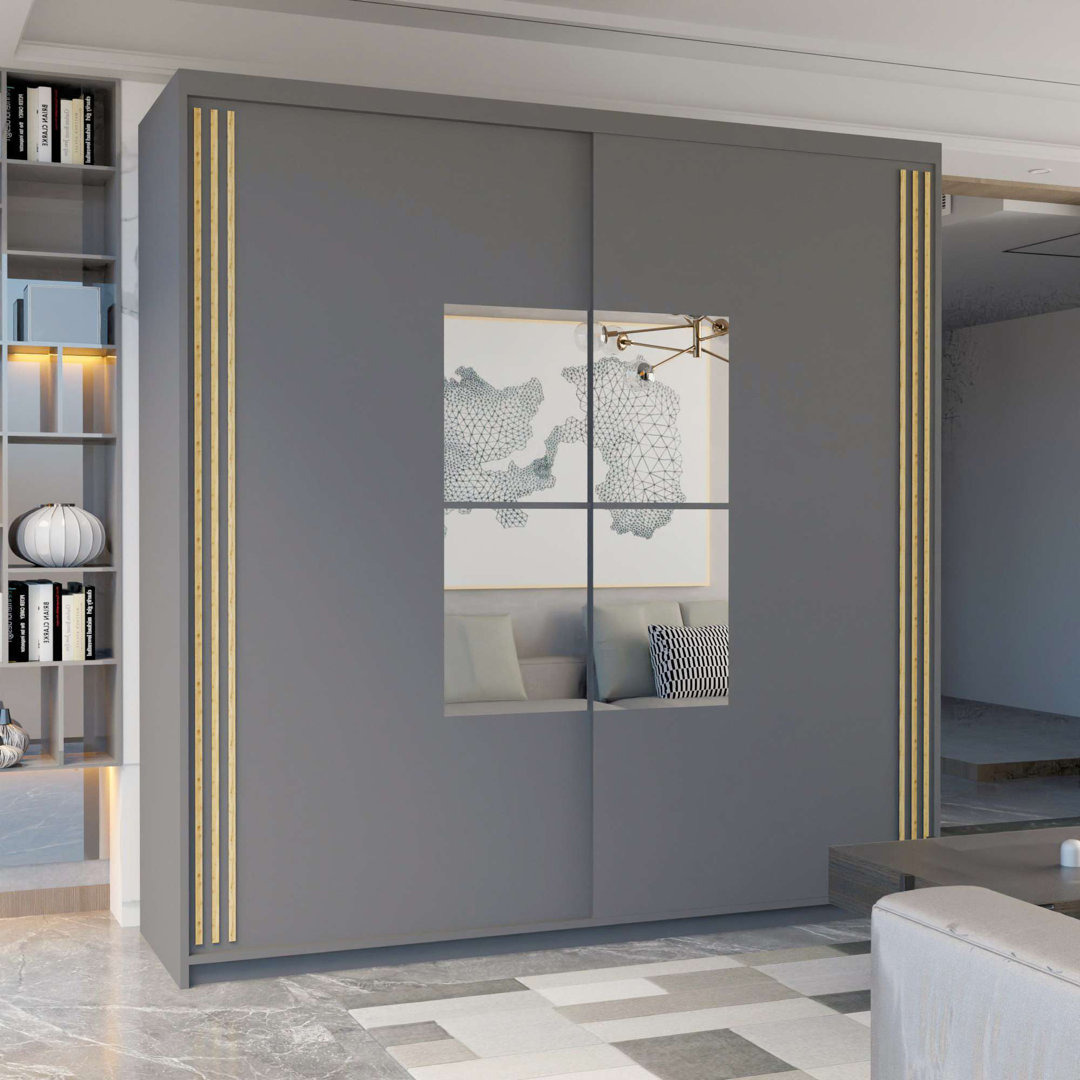 Andorra Sliding Door Wardrobe with Mirror – Modern Bedroom Storage in 2 Sizes & 4 Colours