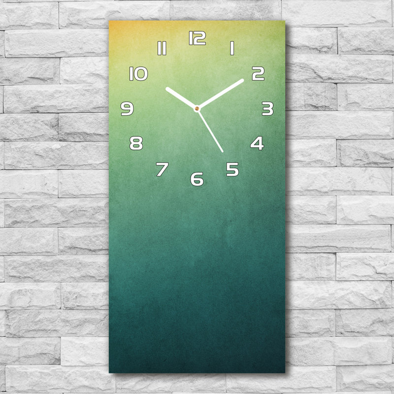 Jahlynn Glass Wall Clock, Green/White