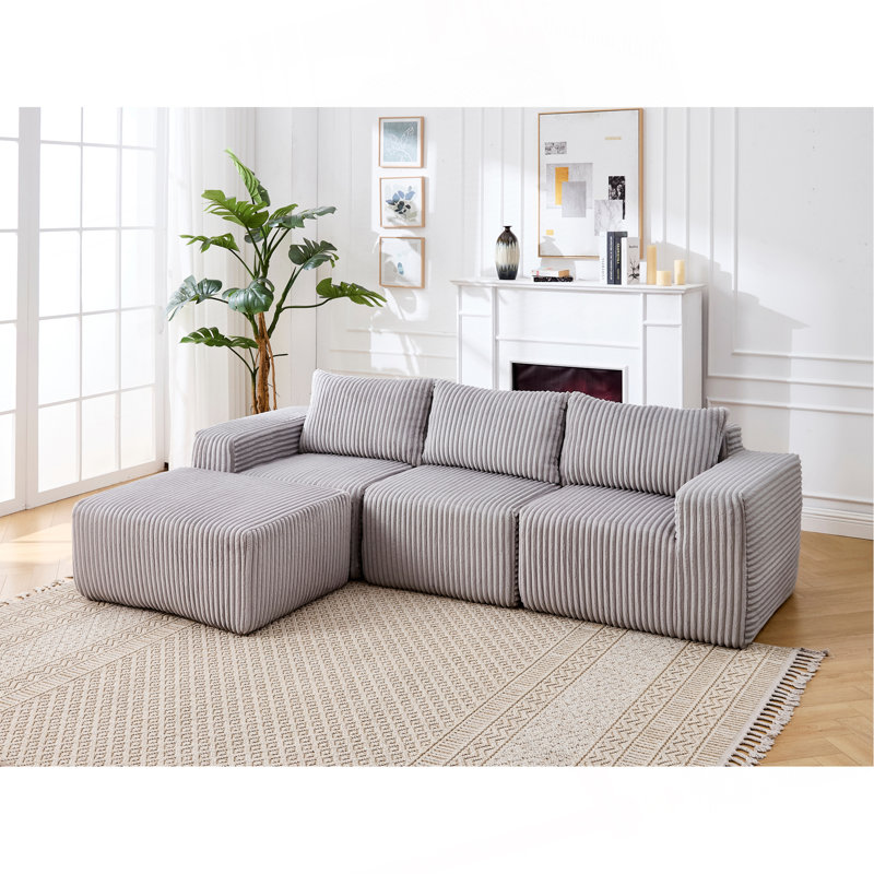 Canapé modulaire Modern, Tissu gris pâle