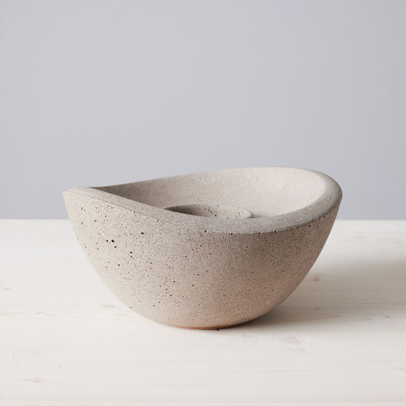 Sand Concrete Tabletop Gel Fuel Fire Bowl for Indoor/Outdoor Use