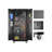 Broom Closet Storage Cabinet with Wheels and Pegboard,Metal Garage Storage Cabinet with Doors and Adjustable Shelves for Garage Home,Required Assembly,Black-1631373491