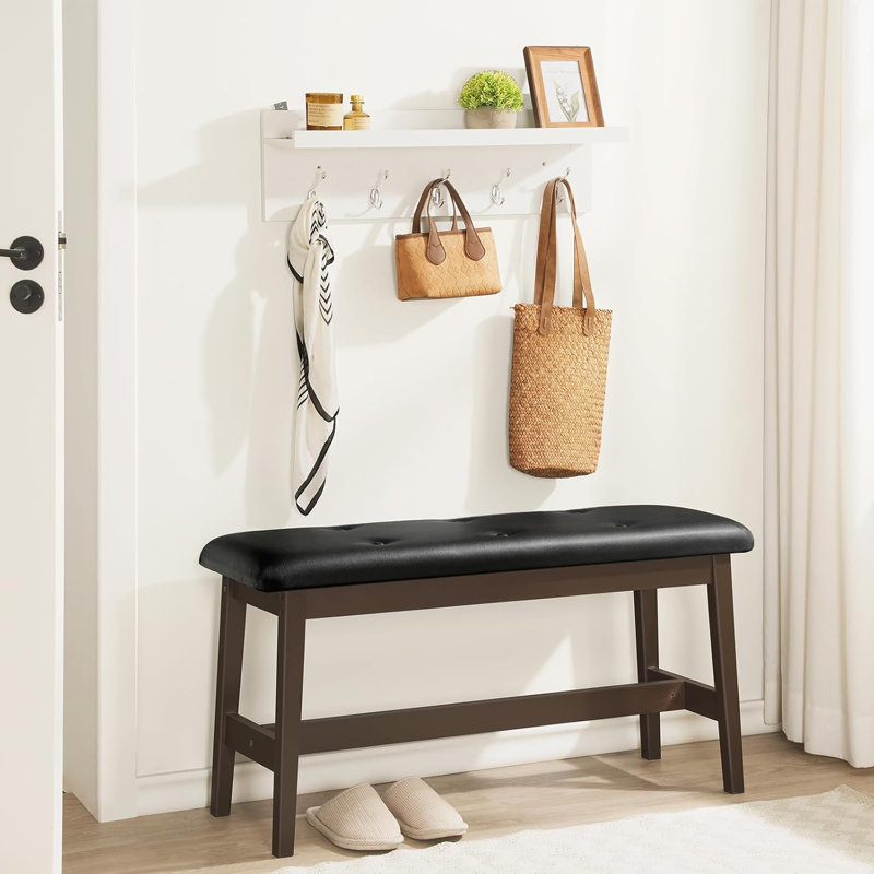 Banc rembourré en faux cuir Malichi