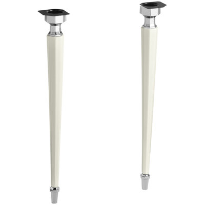Pieds de table Kathryn® octogonaux en argile réfractaire / laiton doré français