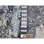Tapis oriental gris 2 pi 6 po x 10 pi 2 po à motif abstrait en laine et soie véritable noué à la main 2ENS