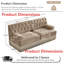 Élégant canapé Chesterfield en velours chameau - Conception capitonnée à boutons doux avec jupe à pampilles, modulaire et confortable pour le salon-901897601