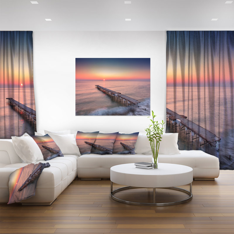 « long exposition sea and shore », impression, H 20 po x l 20 po x P 1 po, Toile tendue