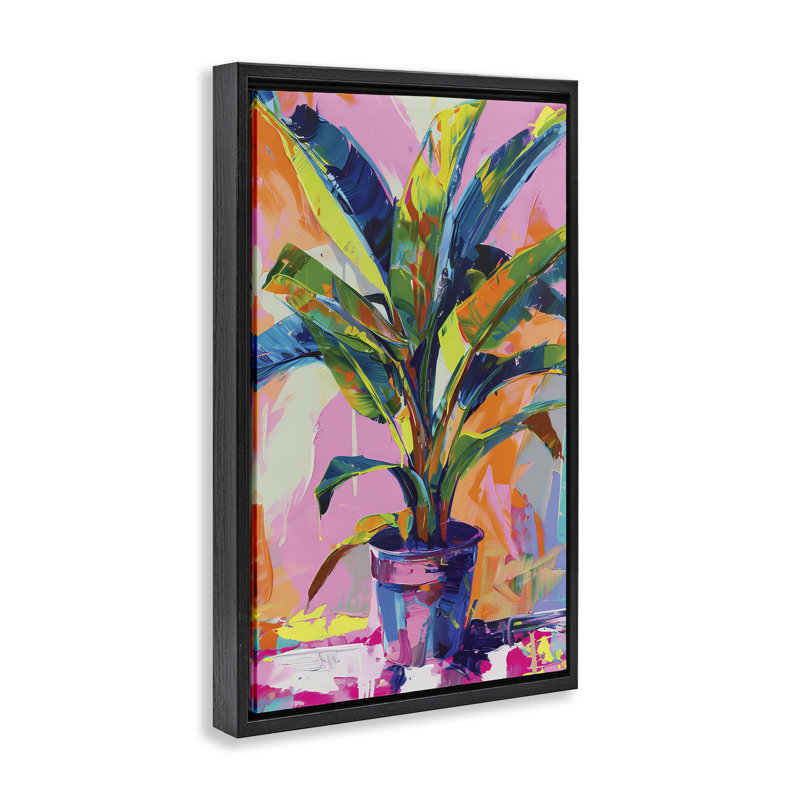 Cadre flottant pour plante d'intérieur saturée Vivid, design par LSR Design Studio, Cadre flottant noir de jais