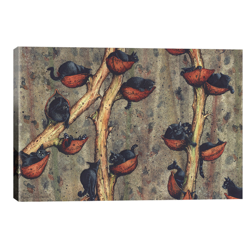 Catkins by Maggie Vandewalle - Wrapped Canvas Painting, 66.04 cm H x 45.72 cm W x 3.175 cm D