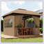 Pavillon de jardin au design élégant, pavillon de jardin à double toit avec rideaux et fenêtres d'églises pour un luxe en plein air