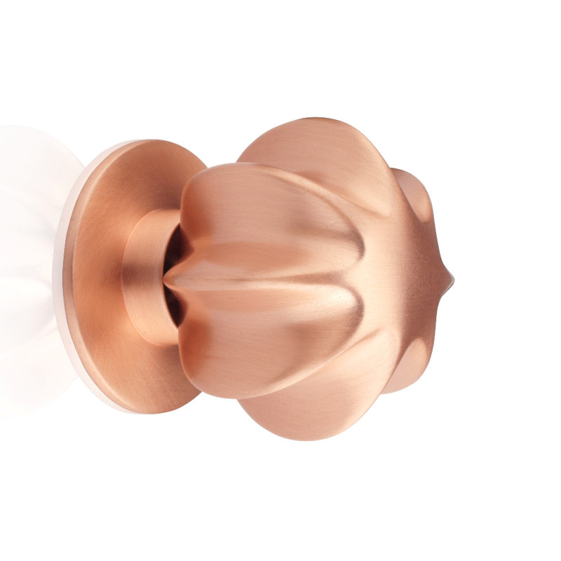 Poignée fantaisie Jeffrey, Or rose, H 1,26 po x l 1,25 po x P 1,25 po