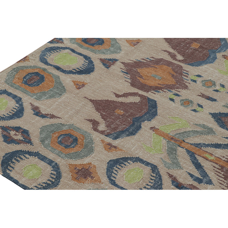 Rug & Kilim’S Modern Classics Flatweave Rug In Cream-Beige With Ikats Patterns