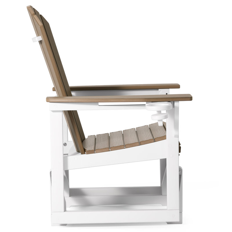 Fauteuil coulissant Benno Adirondack, blanc, Blanc / gris côtier
