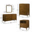 Ensemble de chambre à coucher en bois Ellum, lit plateforme très grand avec commode, miroir, deux tables de chevet, commode au fini noyer-1792373351