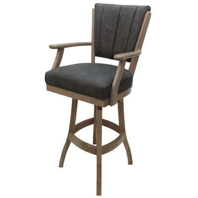 Très grand tabouret pivotant en bois Irminger