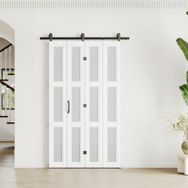 Porte de grange pliante en verre - 3 Lite
