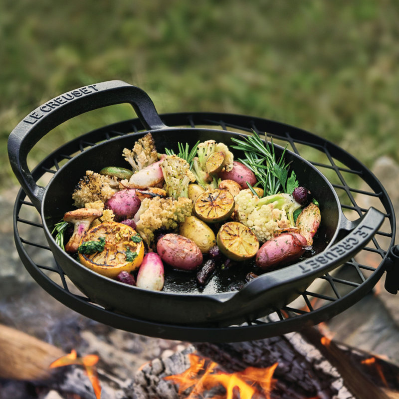 Le Creuset Alpine Outdoor Enameled Cast Iron Skillet, 10", Matte Black
