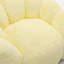 Fauteuil pour adulte jaune, style compression Lotus, en fausse fourrure hygiénique et anti-salissure, fond antidérapant, pour fauteuil de détente multi-scène de forme ergonomique, anneau de traction mobile, base,-130844329