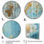 Bleu sarcelle, sensibilité circulaire, aquarelle I - reproduction-474611343-474611328