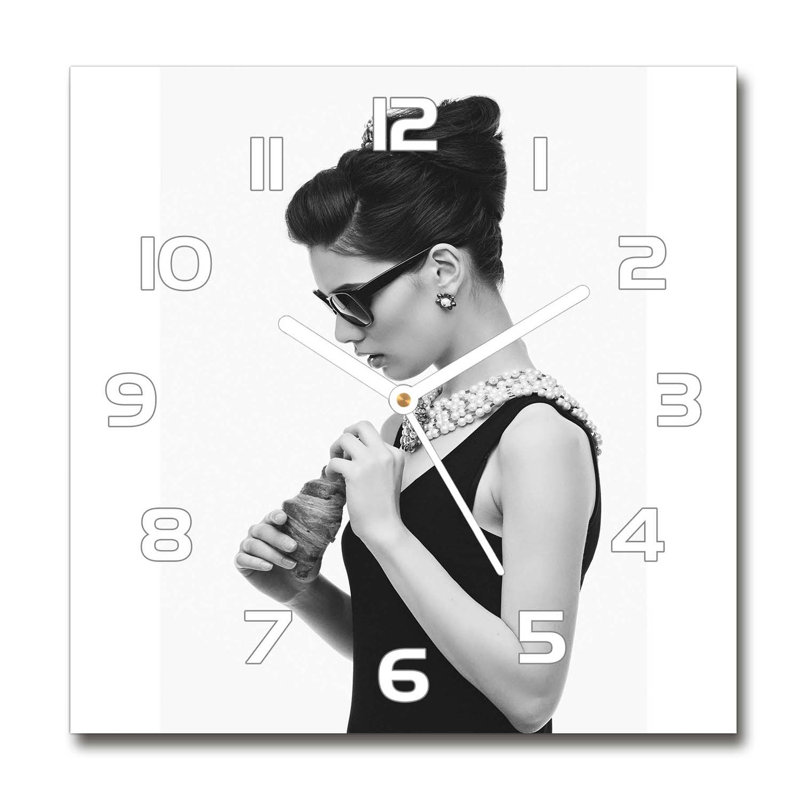 Harwant Glass Wall Clock, White