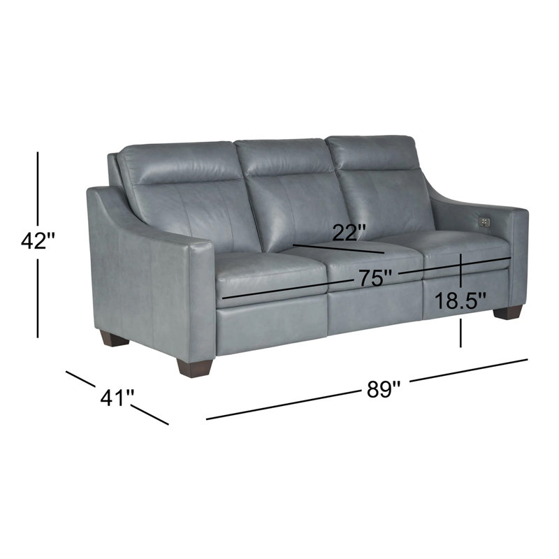 Higgins Leather Power Reclining Sofa