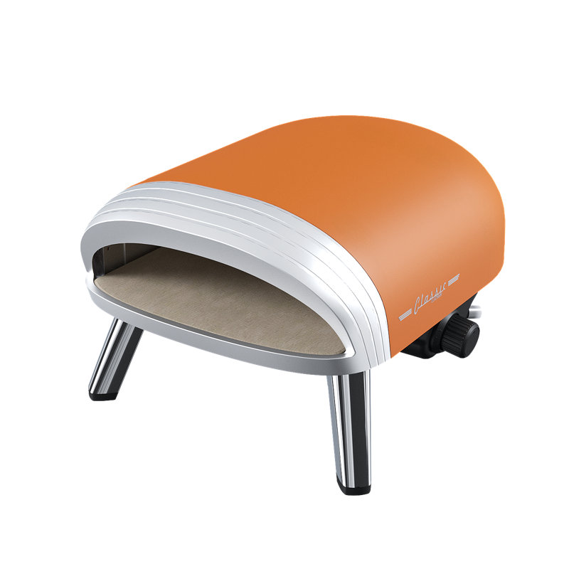 Four à pizza au propane d'extérieur 12 po en orange mat Unique Appliances Classic Retro, 11.5" H x 16.2" W x 22.72" D 